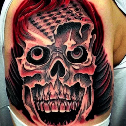 Image similar to horror tattoo ideas