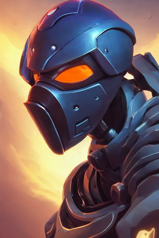 Image similar to epic mask helmet robot ninja portrait stylized as fornite style game design fanart by concept artist gervasio canda, behance hd by jesper ejsing, by rhads, makoto shinkai and lois van baarle, ilya kuvshinov, rossdraws global illumination radiating a glowing aura global illumination ray tracing hdr render in unreal engine 5