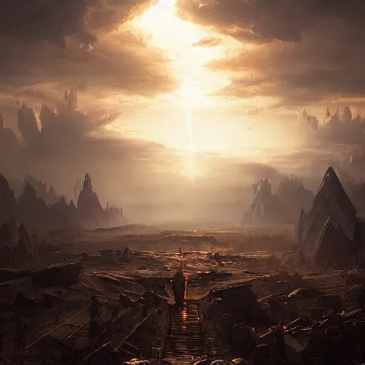 Image similar to the apocalypse, ultra realistic, cinematic light, by greg rutkowski