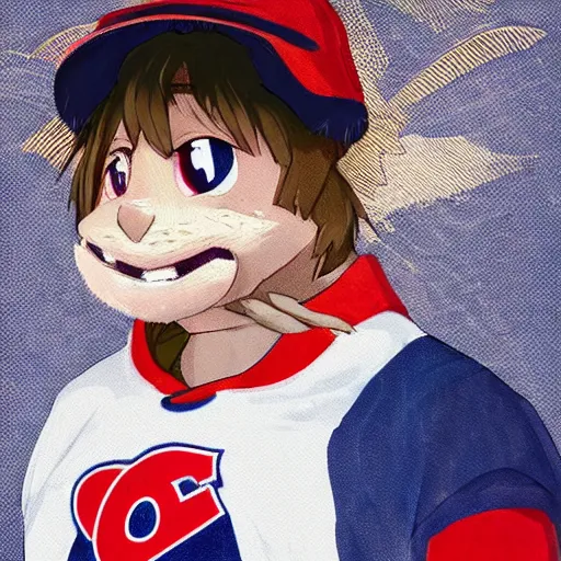 Image similar to anime Portrait of Youppi the Habs Montreal Canadiens Mascot as a very cute powerful and friendly pokemon, highly detailed anime, high evolution, 1990s, legendary, smooth, sharp focus, dynamic lighting, intricate, trending on ArtStation, illustration pokemon, art by WLOP