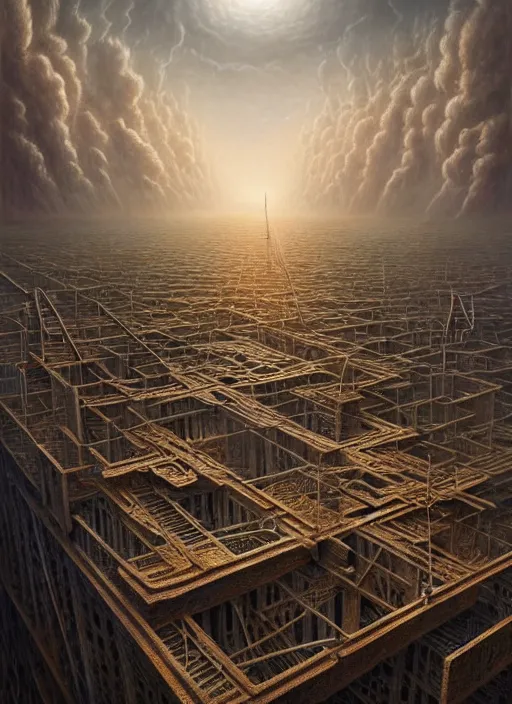 Image similar to a hyper-detailed 3d render like a Oil painting of the Construction of a Unified-Theory, surrealism!!!!! surreal concept art, lifelike, photorealistic, digital painting, aesthetic, smooth, sharp focus, Artstation HD, by Greg Rutkowski, Chris Tulloch McCabe, Valentina Remenar and Asher Duran,