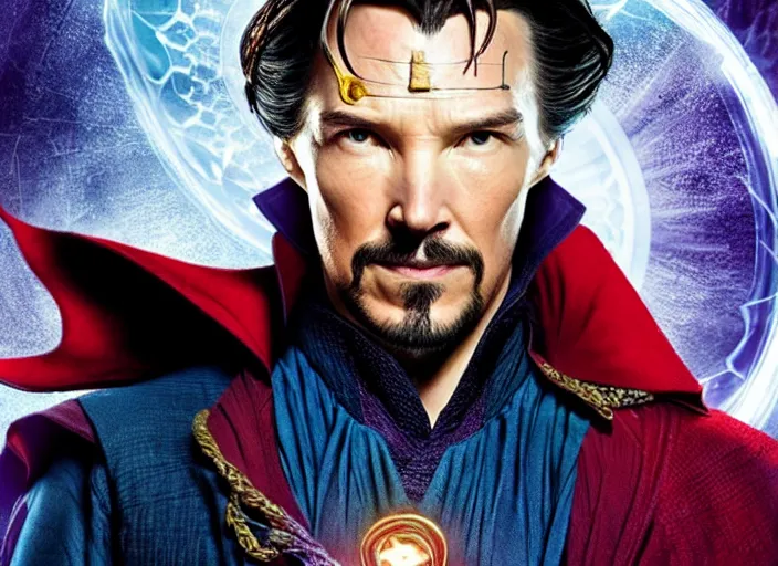 Image similar to A very high resolution image of Doctor Strange from the Marvel poster for the new movie