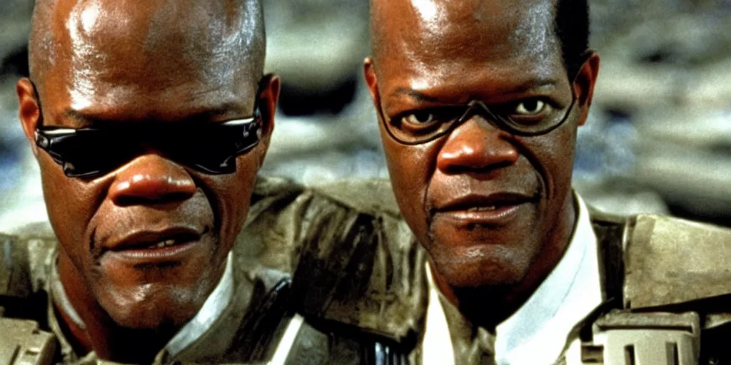 Image similar to samuel jackson in starship troopers