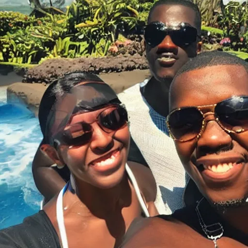 Prompt: bobby shmurda on vacation in hawaii