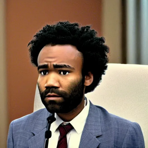 Image similar to a tv still of donald glover starring in the office ( 2 0 0 5 )