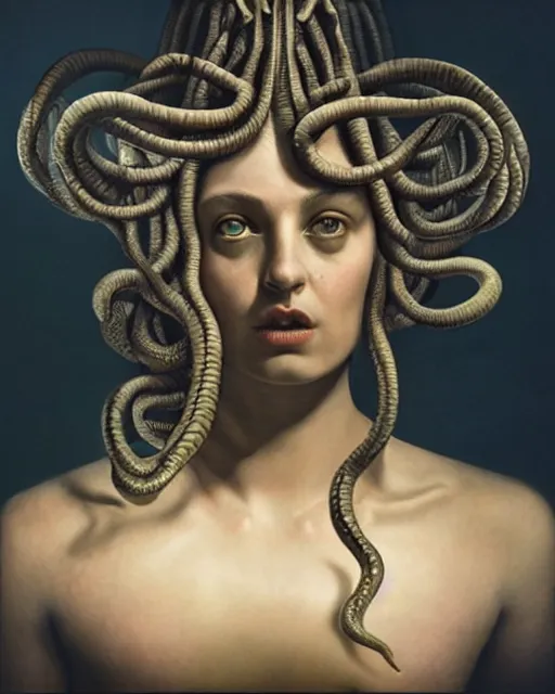 Prompt: emad mostaque as medusa, weta hyperrealism cinematic lighting and composition, vibrant