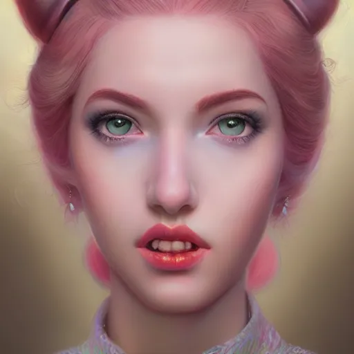 Image similar to a beautiful portrait of princess peach by Jim Burns and Tom Bagshaw, 4K, Trending on Artstation, photorealistic