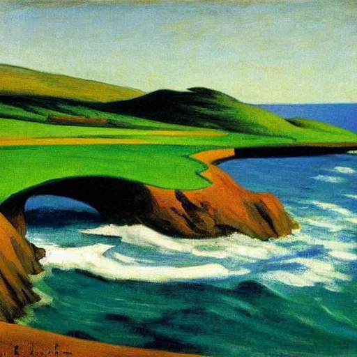 Prompt: painting of Kapalua Maui, by Edward Hopper