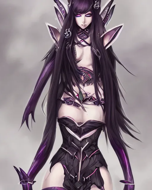 Image similar to elven dark elf girl, in the style of sumihei, tokyo ravens style, dynamic lighting, fantasy concept art, trending on art station, stunning visuals, ultra detailed