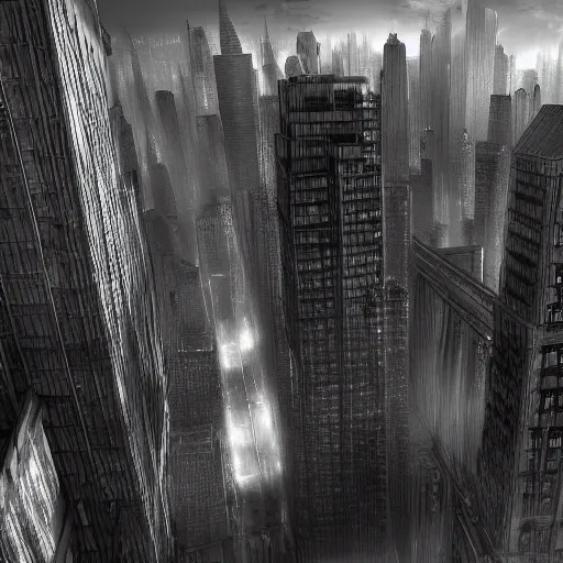 Image similar to city landscape 3d concept art, ultra realistic, metropolis, noir