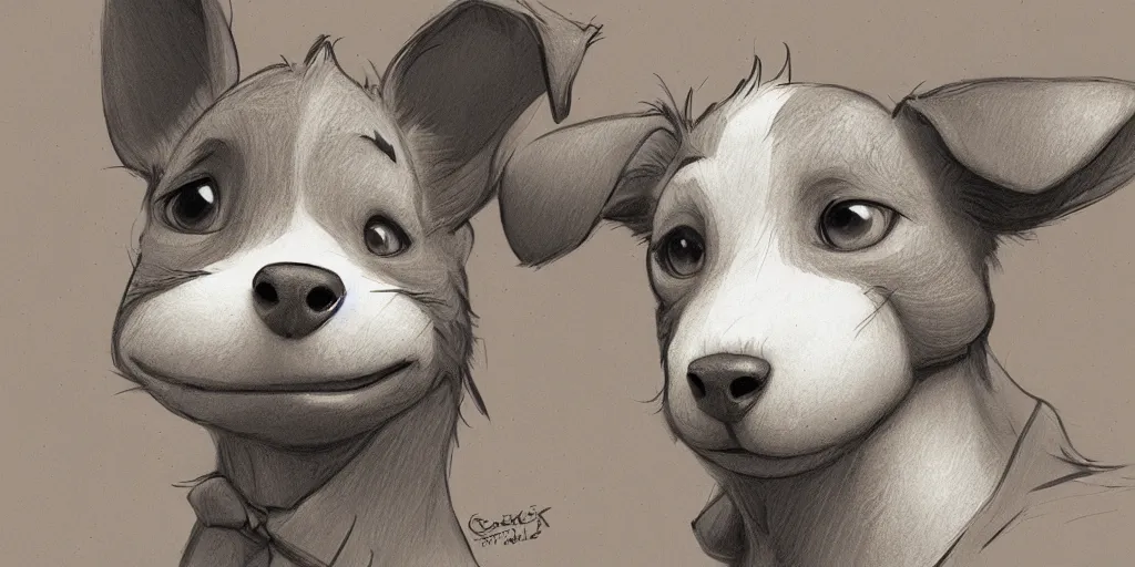 Image similar to jack russel terrier, portrait, character exploration, focus, highly detailed, zootopia concept art, illustration, sketch by cory loftis