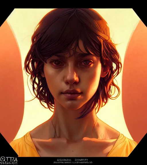 Image similar to symmetry ( clementine from the walking dead portrait ) ultra detailed, intricate, anime, dynamic lighting, digital art, digital painting, art station, wlop, sharp focus, illustration, art by artgerm and greg rutkowski and alphonse mucha