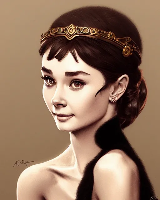 Prompt: photography of young audrey hepburn, deep focus, d & d, fantasy, intricate, elegant, highly detailed, digital painting, artstation, concept art, matte, sharp focus, illustration, hearthstone, art by artgerm and greg rutkowski and alphonse mucha