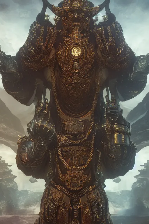 Image similar to bulrathi emperor from masters of orion 1. Realistic render. High quality 8k 3d unreal engine 5. Overdetailed and maximalist.