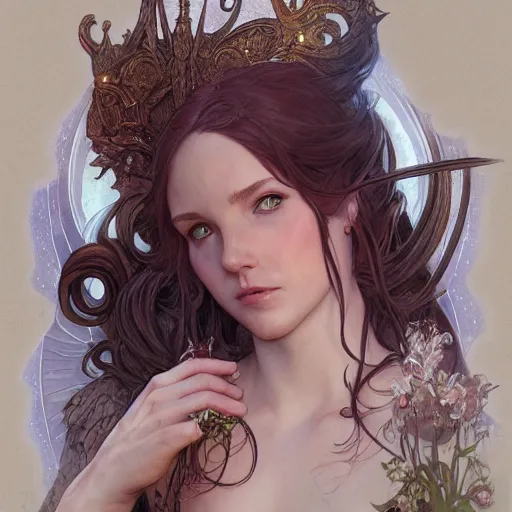 Prompt: a beautiful fairy, D&D, fantasy, intricate, cinematic lighting, highly detailed, digital painting, artstation, concept art, smooth, sharp focus, illustration, art by Terry Moore and Greg Rutkowski and Alphonse Mucha