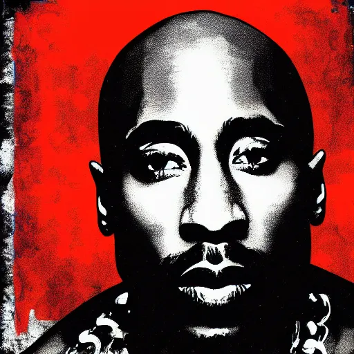 Image similar to tupac digital art