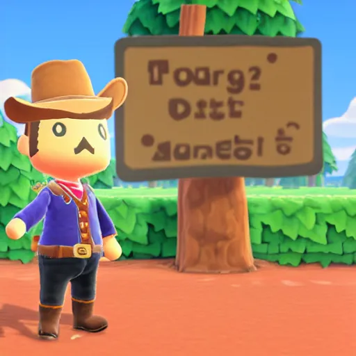 Prompt: Arthur Morgan as a deer in animal crossing, 3d