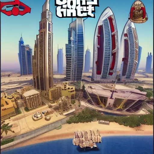 Prompt: gta : dubai, by disney