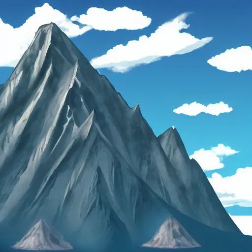 Image similar to A mountain, in the style of Avatar: The Last Airbender