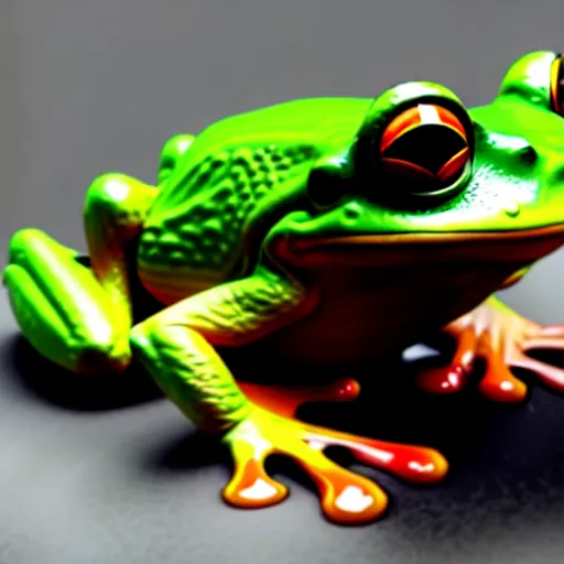 Image similar to a frog infected by an alien implant, 4K, 3D, octane render, unreal engine, as coherent as Dall-E 2