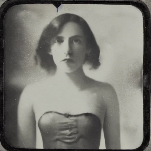 Image similar to underwater tintype photo of mermaide