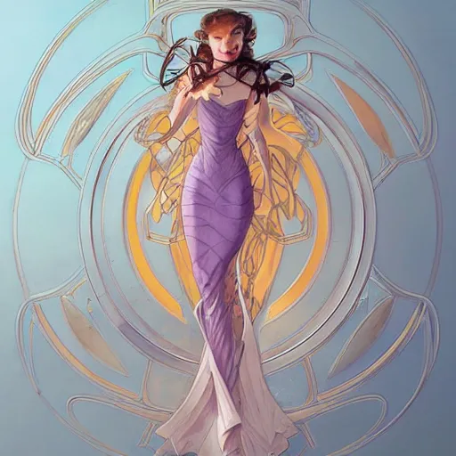 Image similar to smooth organic pattern, lavender, light purple, white, orange and gold, artstation, concept art, smooth, sharp focus, illustration, art by artgerm and greg rutkowski and alphonse mucha and maya takamura and Hitomi Isono