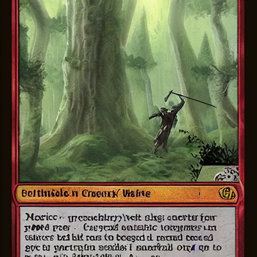 Image similar to magic the gathering card, archers in mystical forest