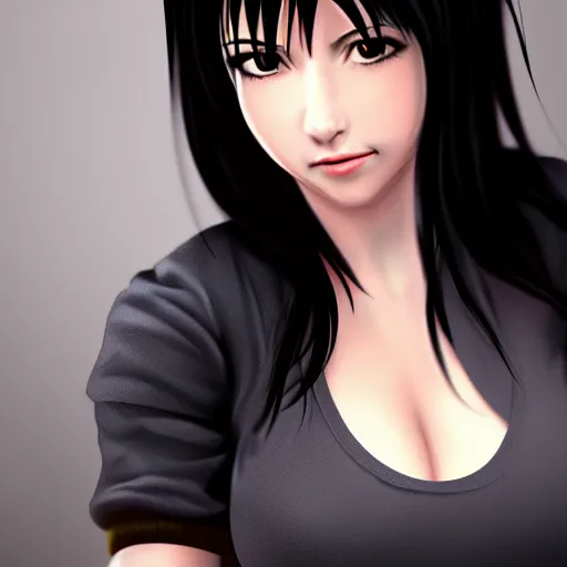 Prompt: Medium Portrait of Tifa Lockhart