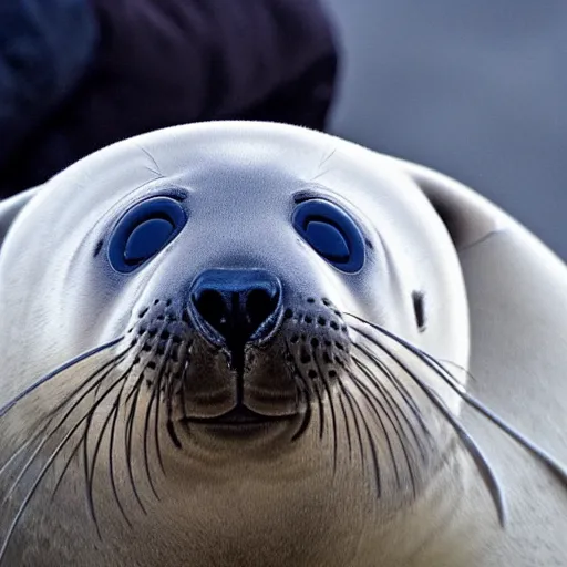 Prompt: a photo of a baikal seal with 300 seal eyes white eyeballs, 4k ultra hd, trending on instagram