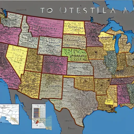 Prompt: map of the US but theres a new state named Scimble