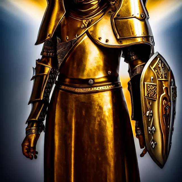 Image similar to photo of a holy paladin, highly detailed, 4 k, hdr, smooth, sharp focus, high resolution, award - winning photo