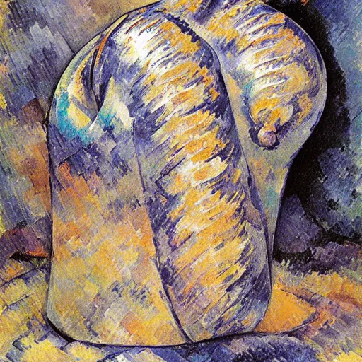 Image similar to distorted fractal atlantic city cylinder cod ice alloy sack , by Paul Cezanne and Wendy Froud and James Gurney , storybook illustration , fauvist , masterpiece