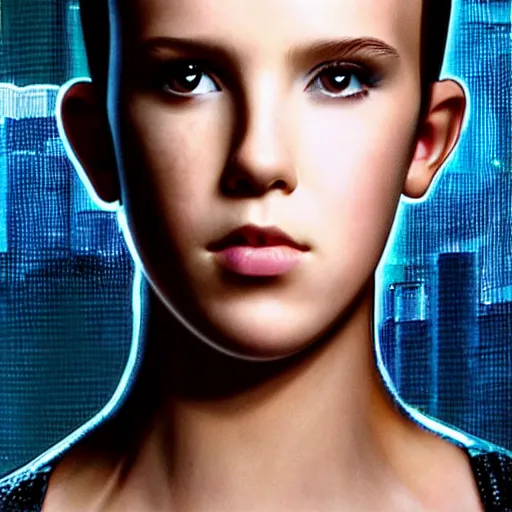 Image similar to Cyberpunk Millie Bobby Brown