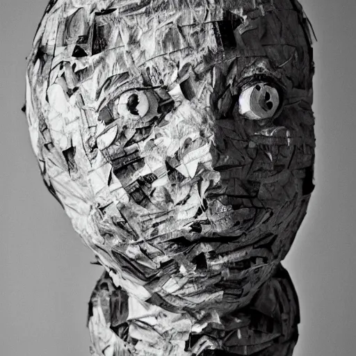 Image similar to intelligence emerging. canon 5 d 5 0 mm lens. papier - mache