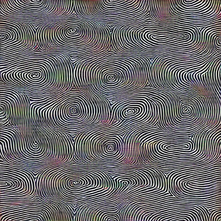 Image similar to illusory motion dazzle camouflage perlin noise optical illusion face