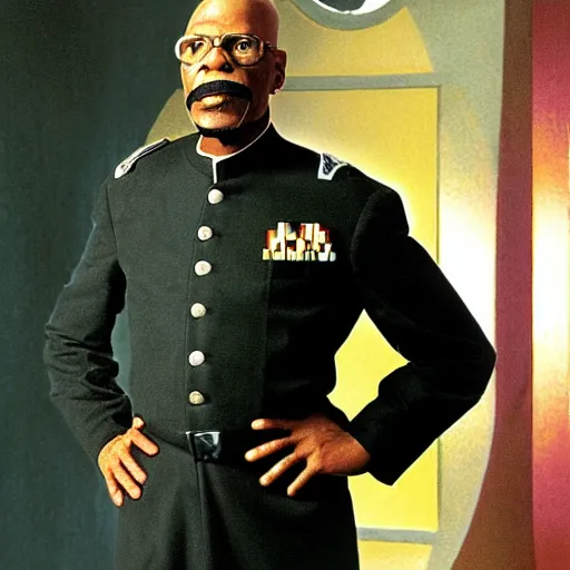 Prompt: avery brooks as commander sisko in the style of norman rockwell