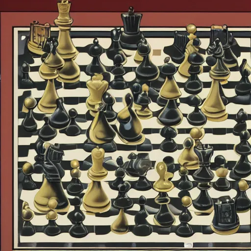 Image similar to a chessboard but the pieces are soldiers, artwork by moebius