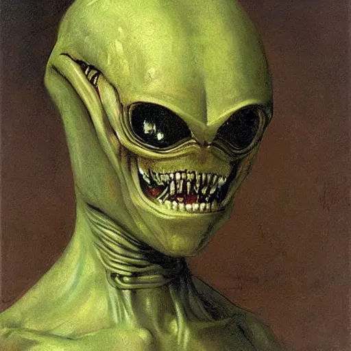 Image similar to alien by ilya repin