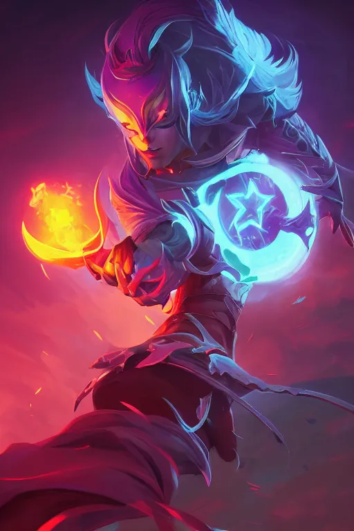 rell league of legends wild rift hero champions arcane | Stable Diffusion