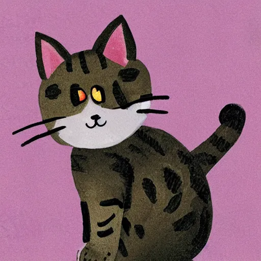 Prompt: Terence Greer illustration of a cute cat