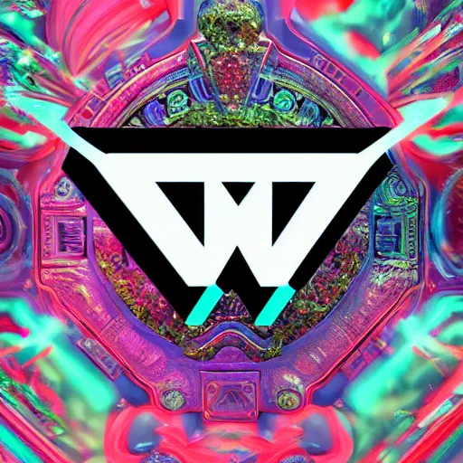 Image similar to a and w vaporwave logo, digital art, cosmic, 3 d high definition, trending on art station, photorealistic, high resolution, 8 k, octane, hyper detailed, insane details, intricate, elite, ornate, elegant trend, highly detailed and intricate, sharp focus, photography, unreal engine