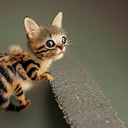 Image similar to photo of world's smallest cat the size of a honeybee