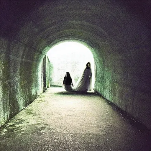 Prompt: “a woman sleeping inside the tunnel,dark,woman wearing a white fancy dress,style pre-Raphaelite,nebulas trail as she moves, hyper realistic,moody lighting, cinematic composition”