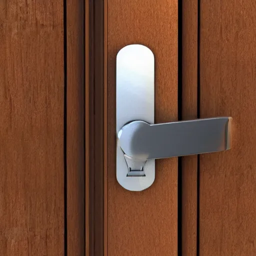 Prompt: AutoCAD 3D technical drawing of door lock, super realistic