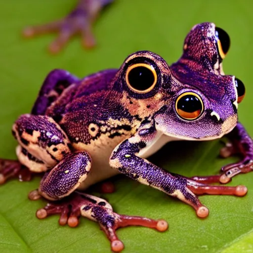 Prompt: an attractive cute rat-vomit-frog-spider.