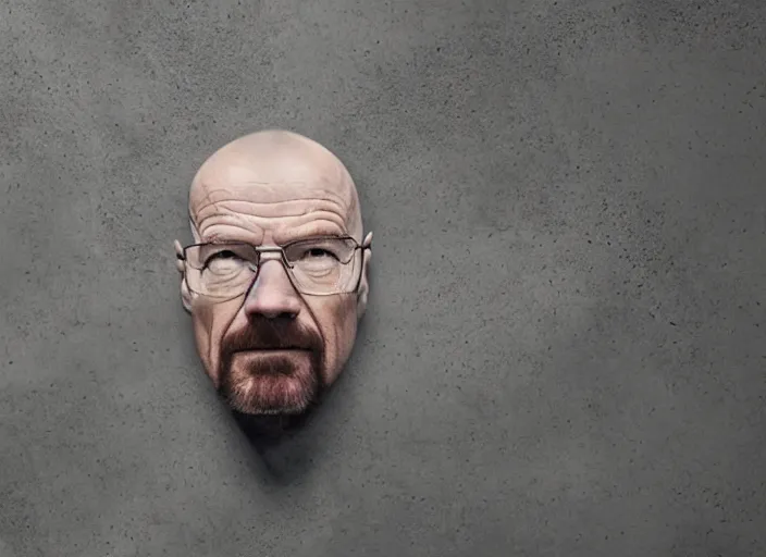 Prompt: walter white with a black reading glasses while laying on a smooth concrete floor