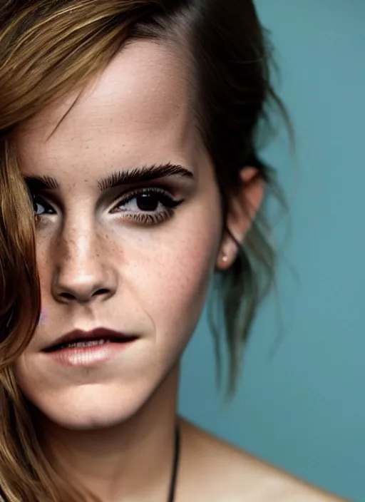 Prompt: Emma Watson, intimate, portrait by Patrick Gleason