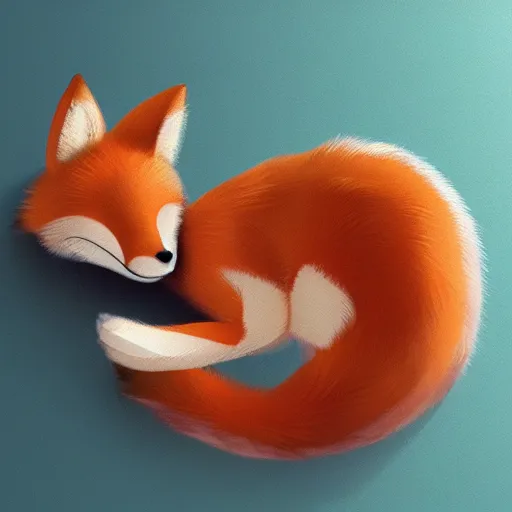 Prompt: Cute Sleeping Fox Design Kawaii Style, ArtStation, concept art, smooth, sharp focus, illustration