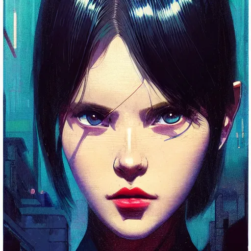 Prompt: concept art character, very high angle view, book cover, very attractive woman with full lips, walking in cyberpunk valley highly realistic, fine details, Anime, realistic shaded lighting by Ilya Kuvshinov katsuhiro otomo ghost-in-the-shell, magali villeneuve, artgerm, rutkowski, WLOP Jeremy Lipkin and Giuseppe Dangelico Pino, borderlands 3 style, Michael Garmash and Rob Rey book cover, extremely fine inking lines
