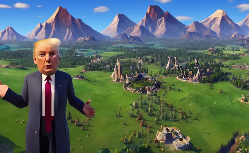 Image similar to “ trump character screen civilization 6 ”